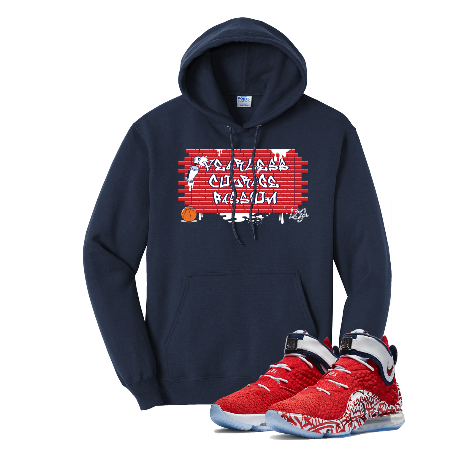 lebron fire red graffiti