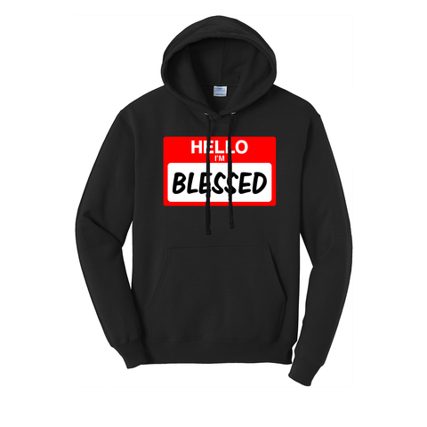 'Hello I'm Blessed' Men's Hoodie