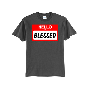 'Hello I'm Blessed' Short Sleeve Tee