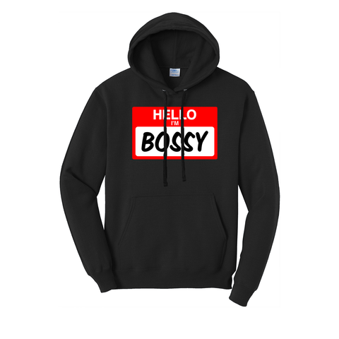 'Hello I'm Bossy' Men's Hoodie