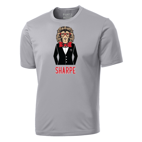 'Sharpe' Lion in Black Performance Tee