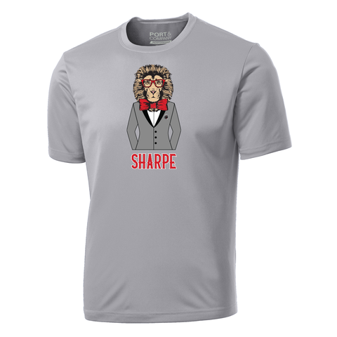 'Sharpe' Lion in Silver Performance Tee