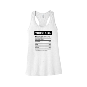 'Thick Girl Nutrition' Jersey Racerback Tank
