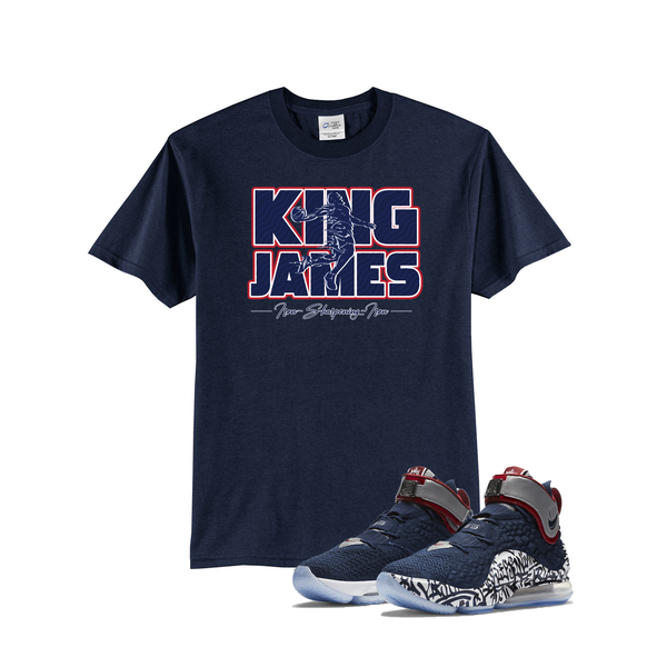 'King James' in Cold Blue CW Short Sleeve Tee