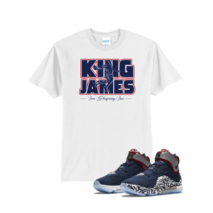 'King James' in Cold Blue CW Short Sleeve Tee