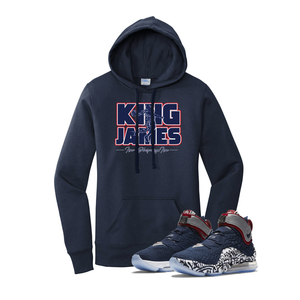 'King James' in Cold Blue CW Women's Hoodie