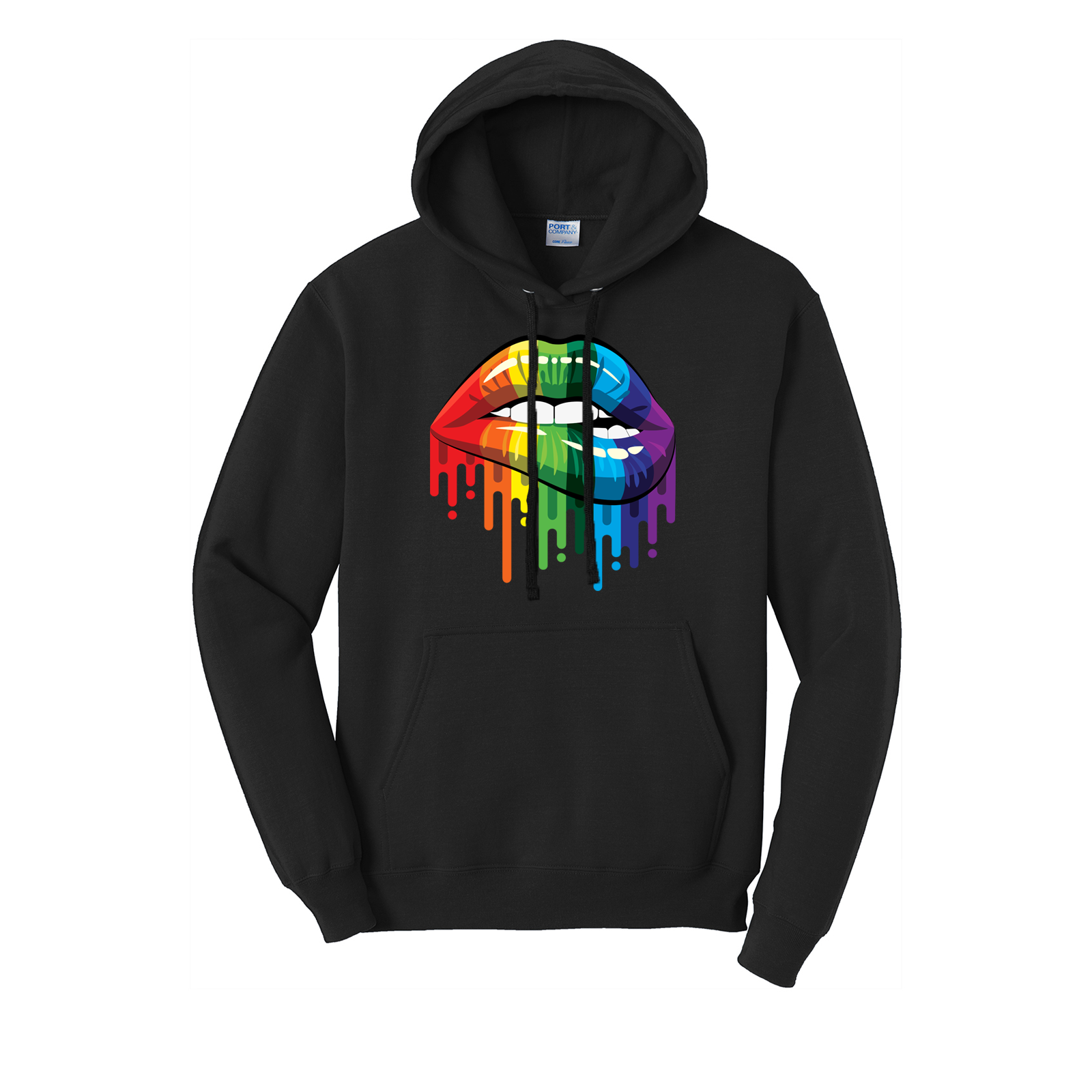 'Rainbow Drippy Lips' Men's Hoodie